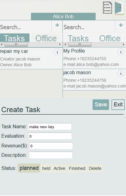 task creation